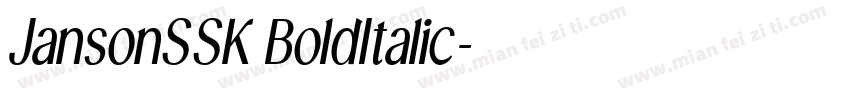 JansonSSK BoldItalic字体转换